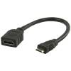 VALUELINE HDMI Cable with Ethernet HDMI mini male to HDMI female 0.20m lack VLVP 34590 B02